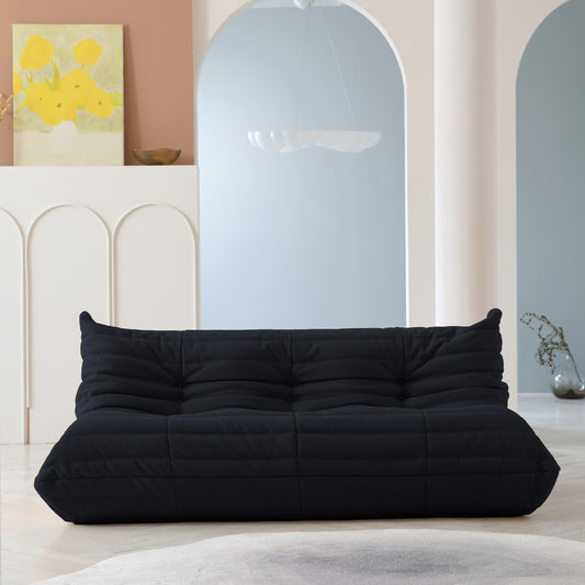 Modular Floor Sofa Set, a contemporary seating solution designed for ultimate comfort and style ..Black