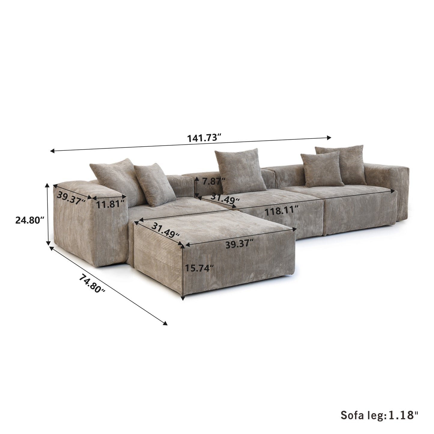 Durable modern sofa suitable for living room, office and hotel ....Brown
