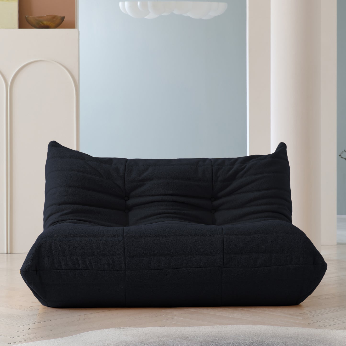 Modular Floor Sofa Set, a contemporary seating solution designed for ultimate comfort and style ..Black