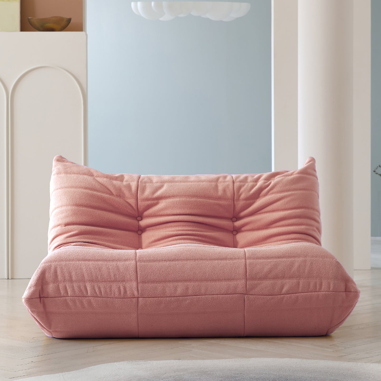 Modular Floor Sofa Set, a contemporary seating solution designed for ultimate comfort and style ..Pink