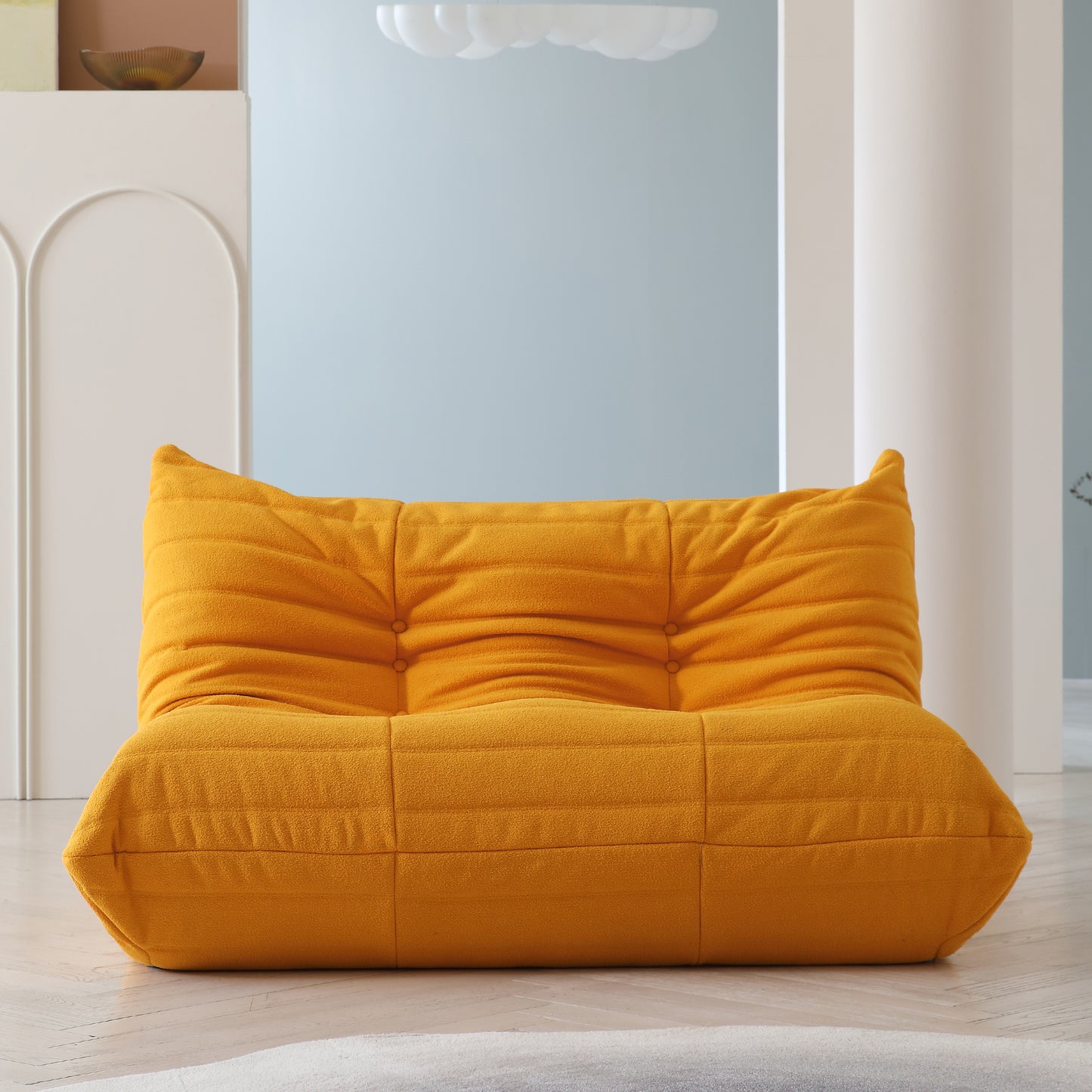 Modular Floor Sofa Set, a contemporary seating solution designed for ultimate comfort and style ..orange