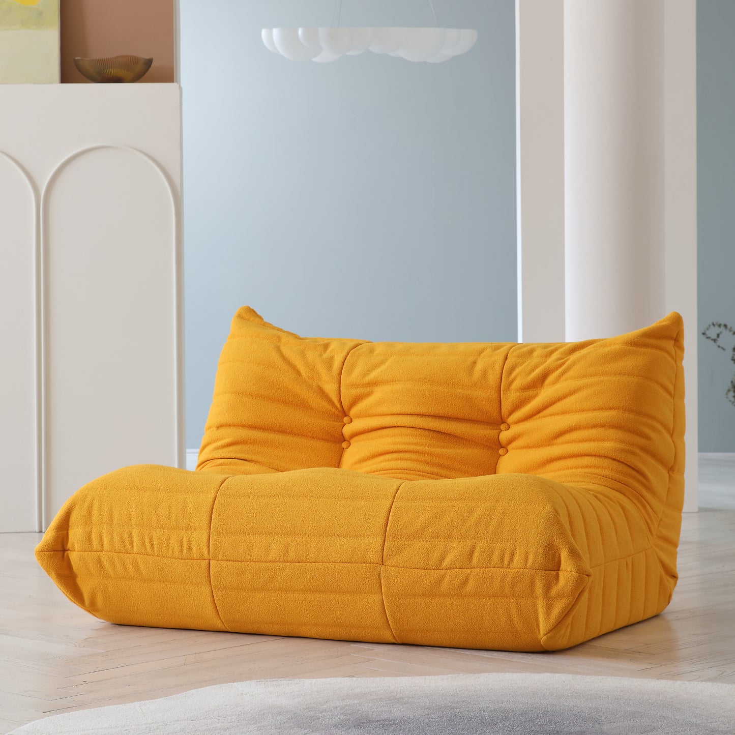 Modular Floor Sofa Set, a contemporary seating solution designed for ultimate comfort and style ..orange