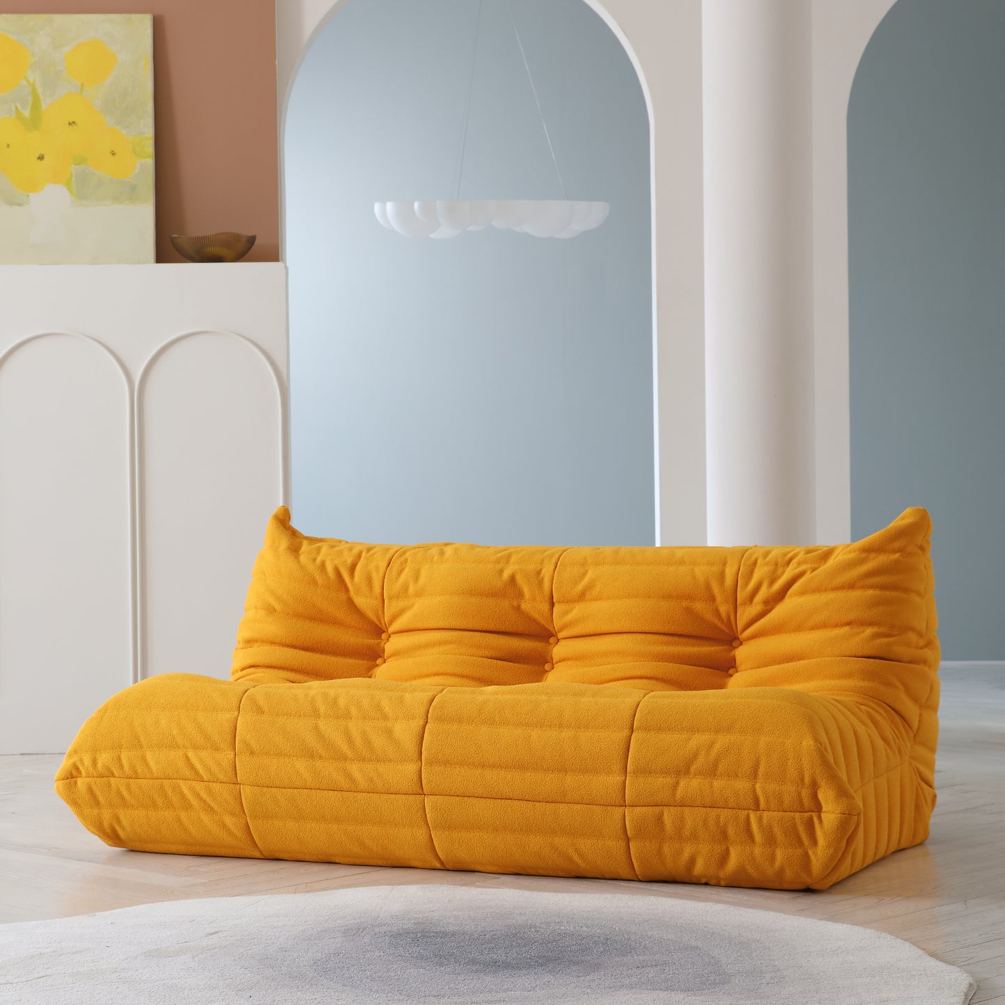 Modular Floor Sofa Set, a contemporary seating solution designed for ultimate comfort and style ..orange