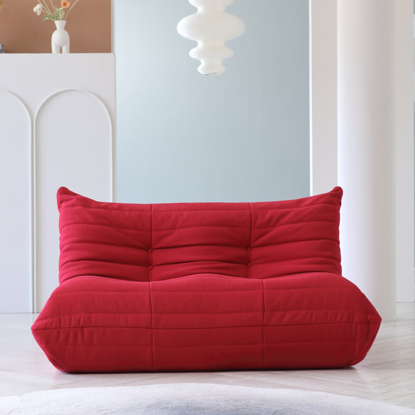 Modular Floor Sofa Set, a contemporary seating solution designed for ultimate comfort and style ..Red