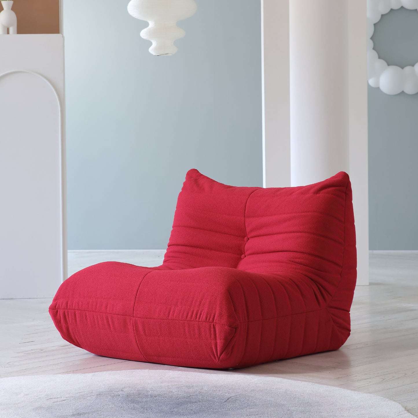 Modular Floor Sofa Set, a contemporary seating solution designed for ultimate comfort and style ..Red