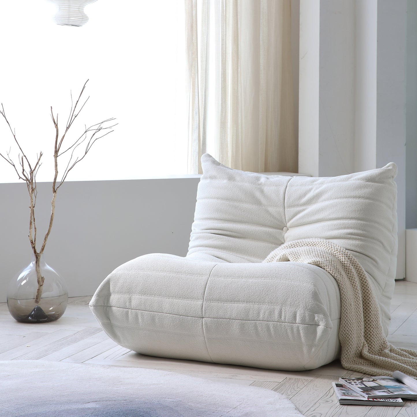 Modular Floor Sofa Set, a contemporary seating solution designed for ultimate comfort and style ..white