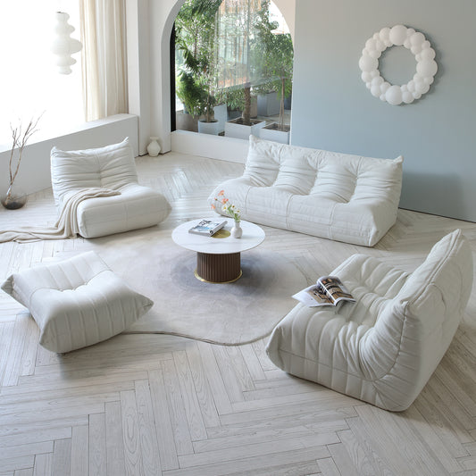 Modular Floor Sofa Set, a contemporary seating solution designed for ultimate comfort and style ..white