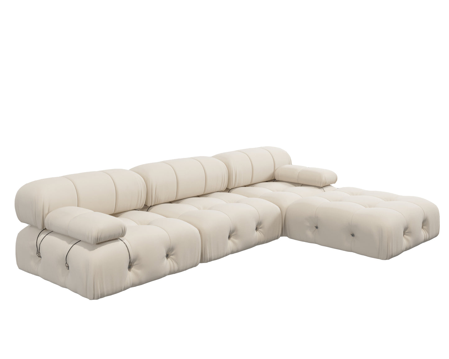 Atunus SF-105 Mario Bellini L-Shaped Velvet Modular Sectional Sofa