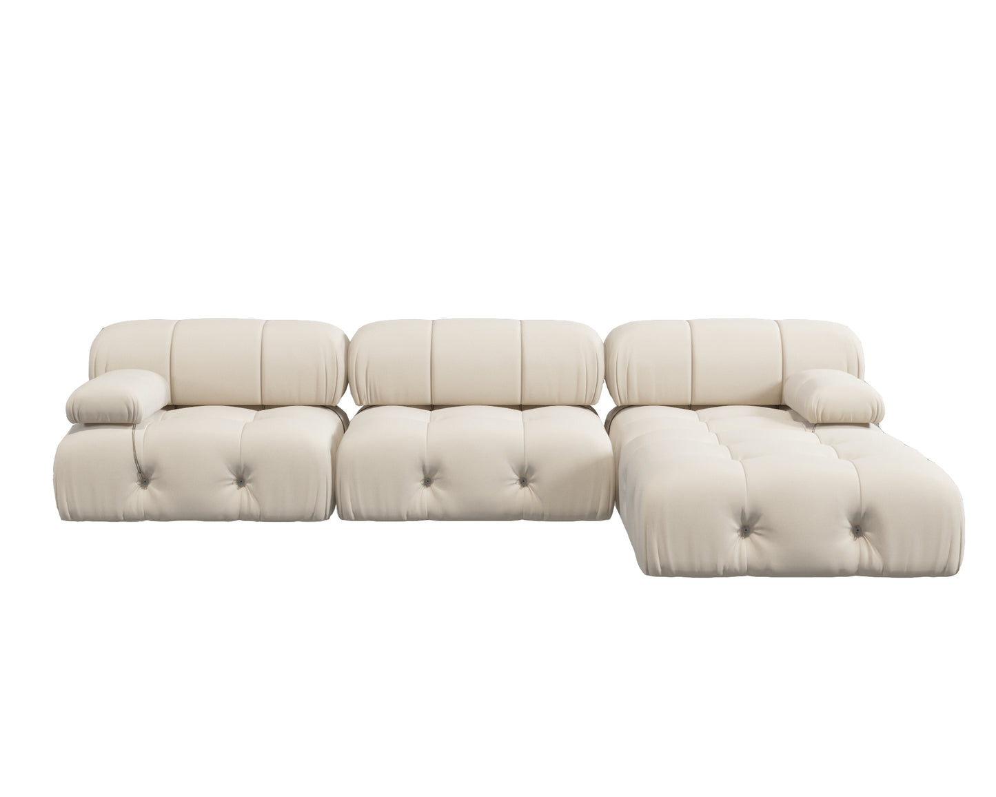 Atunus SF-105 Mario Bellini L-Shaped Velvet Modular Sectional Sofa