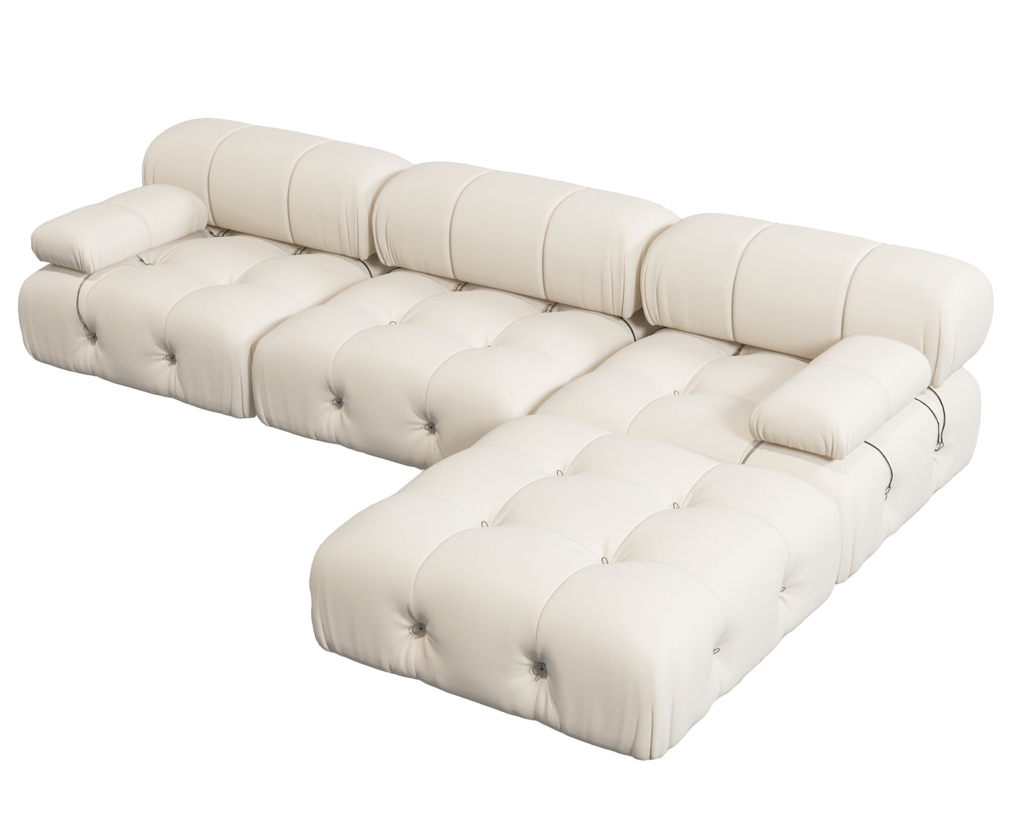 Atunus SF-105 Mario Bellini L-Shaped Velvet Modular Sectional Sofa