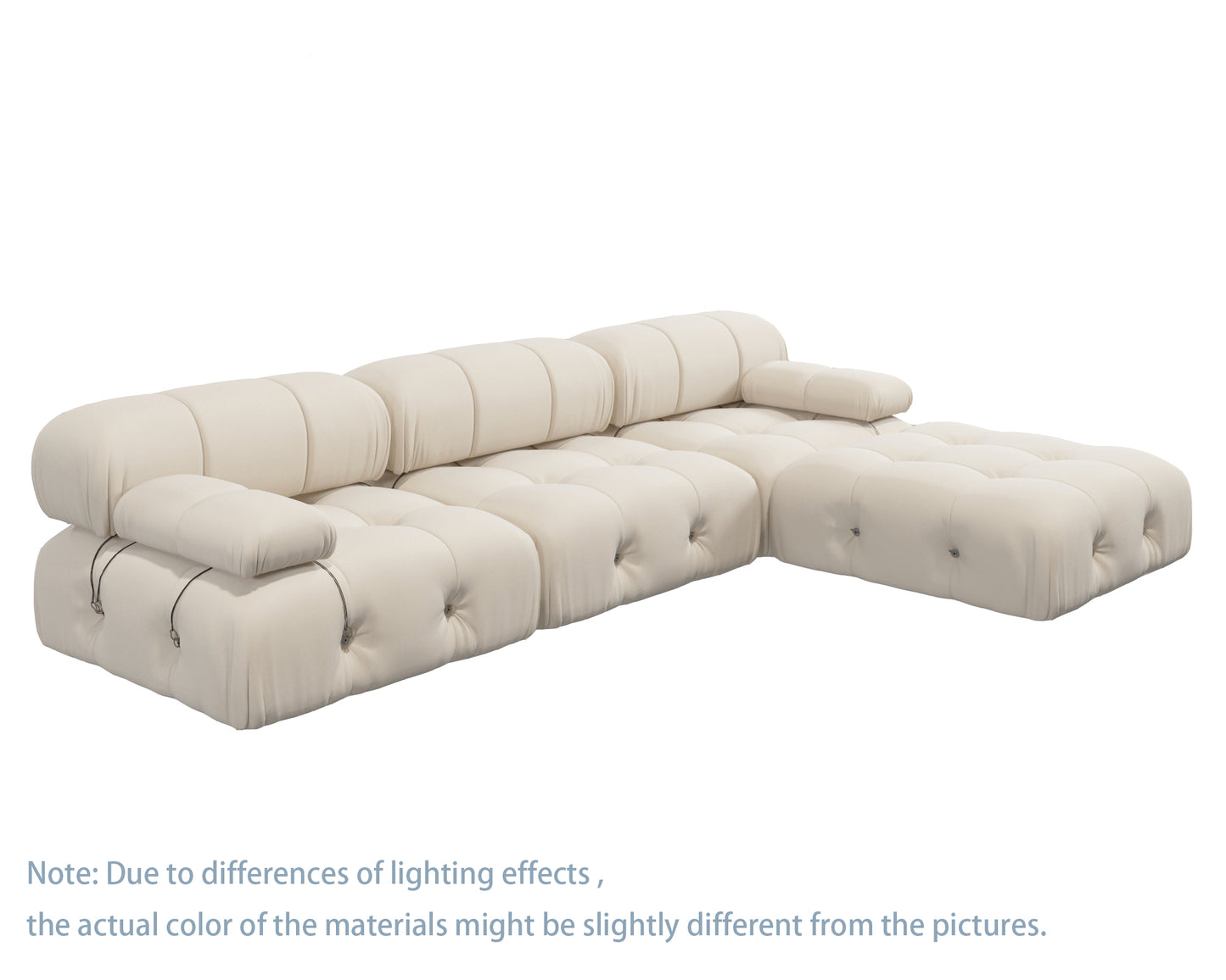 Atunus SF-105 Mario Bellini L-Shaped Velvet Modular Sectional Sofa