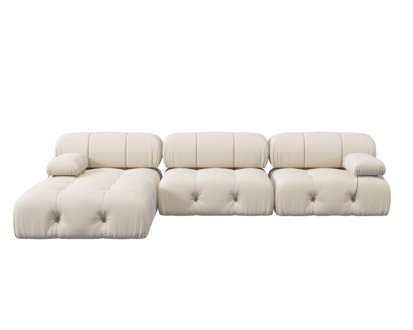 Atunus SF-105 Mario Bellini L-Shaped Velvet Modular Sectional Sofa