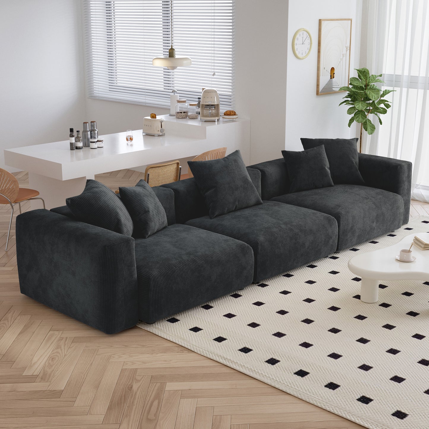 Durable modern sofa suitable for living room, office and hotel ....Black