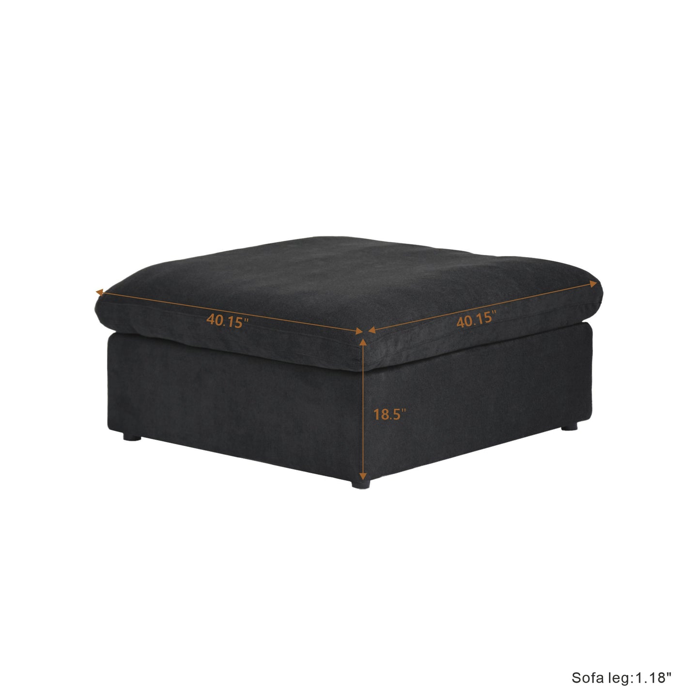 luxurious Corduroy Sectional Sofa Set (Black) is crafted with a wooden frame and sponge filling, offering durability and comfort. Its modular design and modern style make it versatile for various settings like living rooms, villas, or hotels.