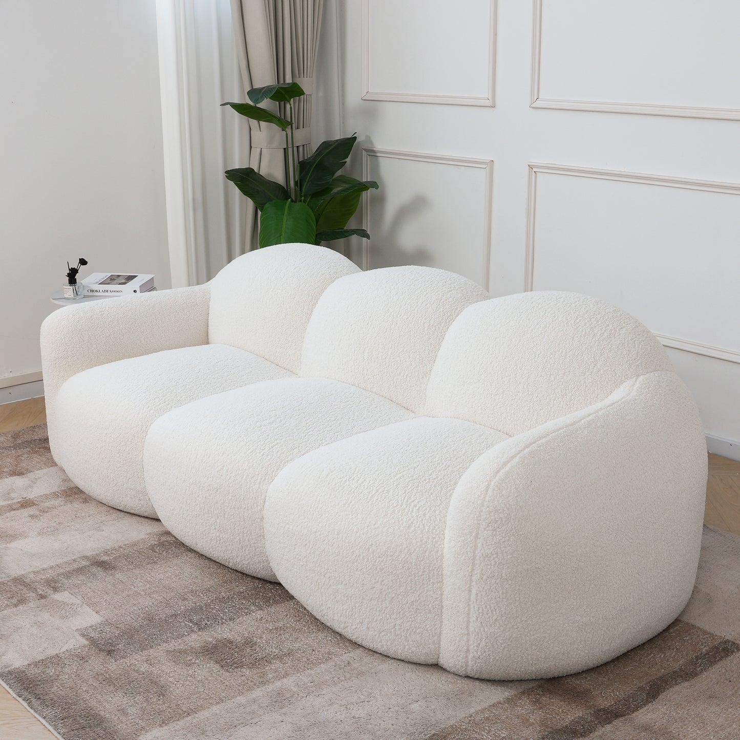 Luxury Cloud-Shaped Teddy Bouclé Sectional Sofa by Atunus