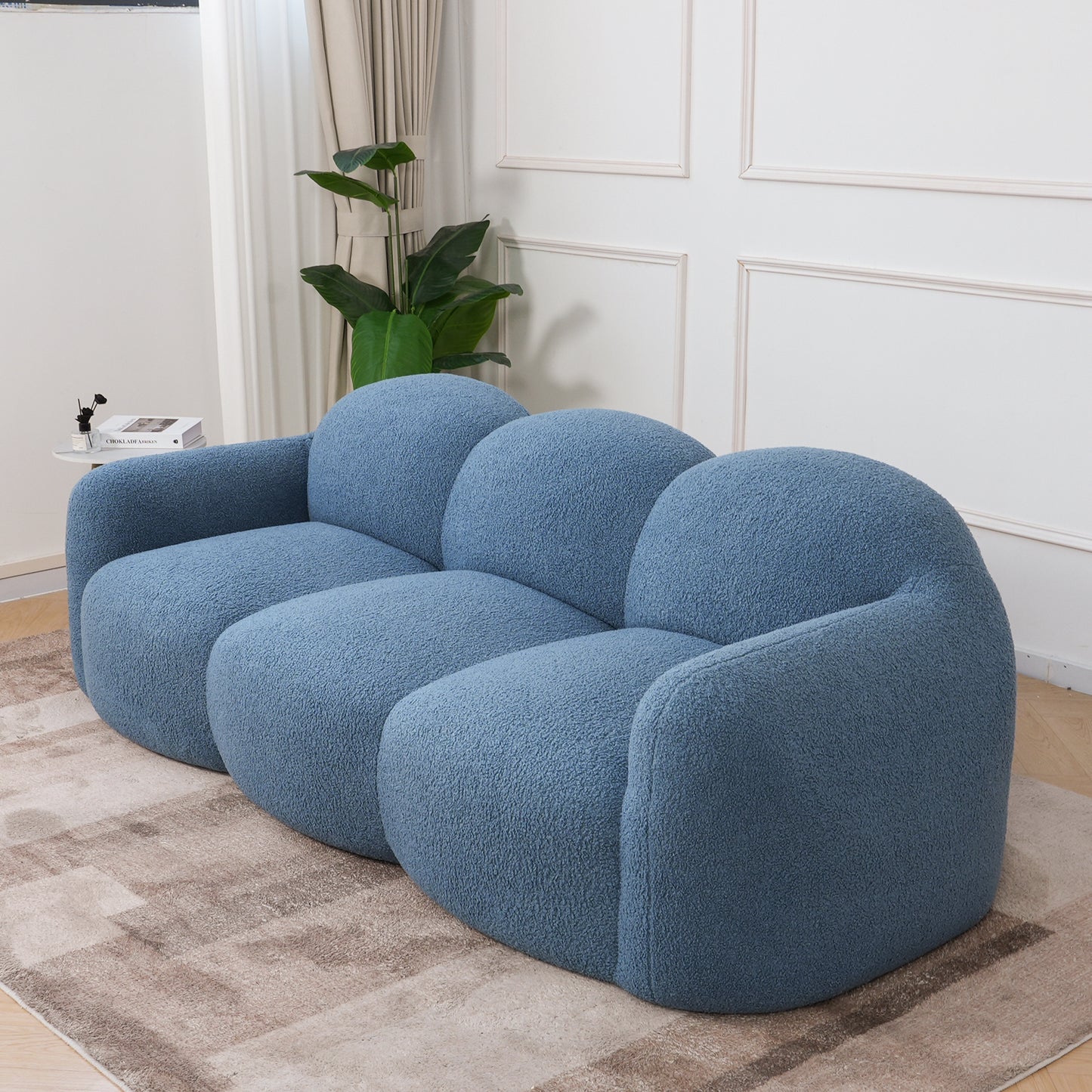 Luxury Cloud-Shaped Teddy Bouclé Sectional Sofa by Atunus