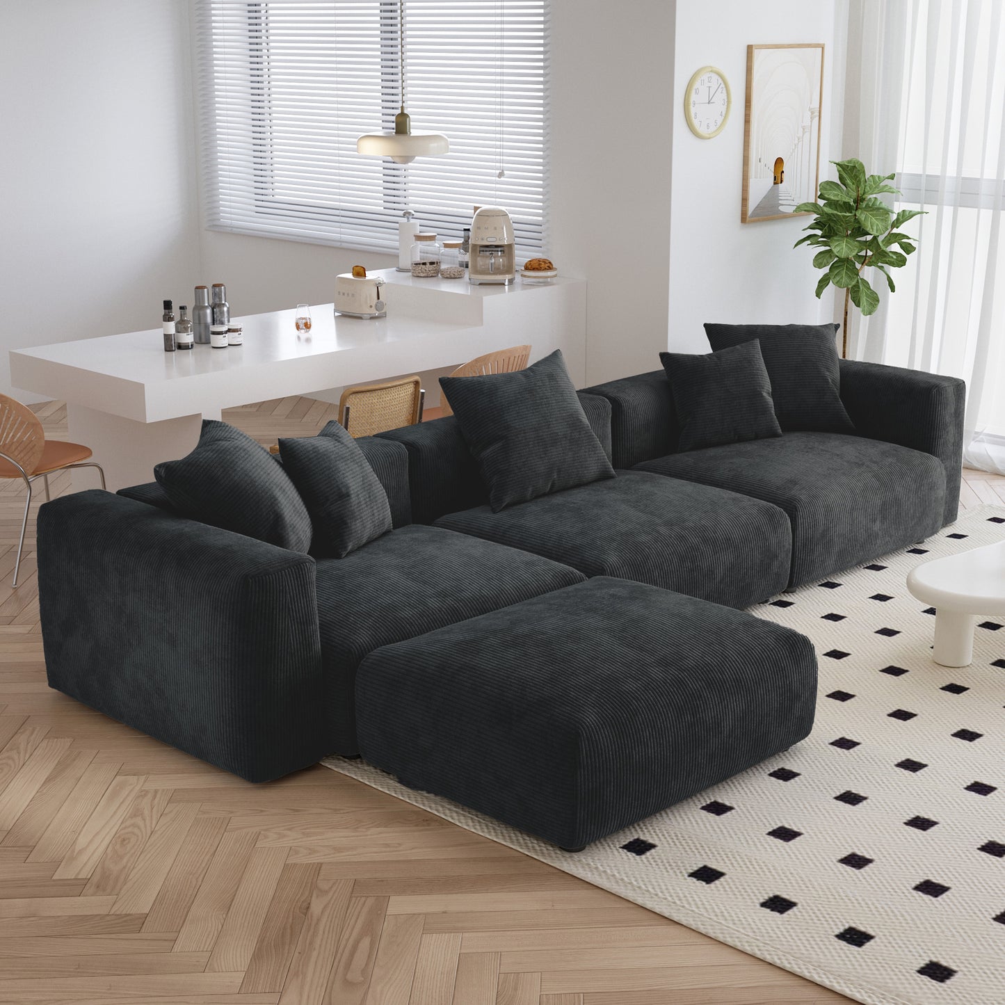 Durable modern sofa suitable for living room, office and hotel ....Black