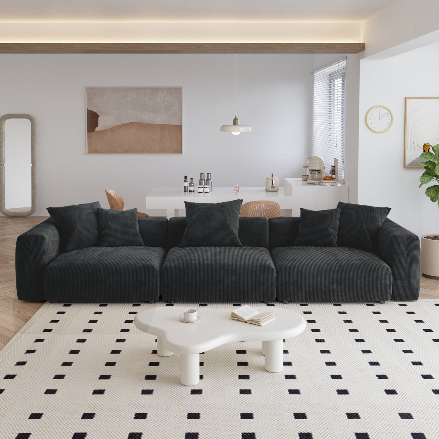 Durable modern sofa suitable for living room, office and hotel ....Black