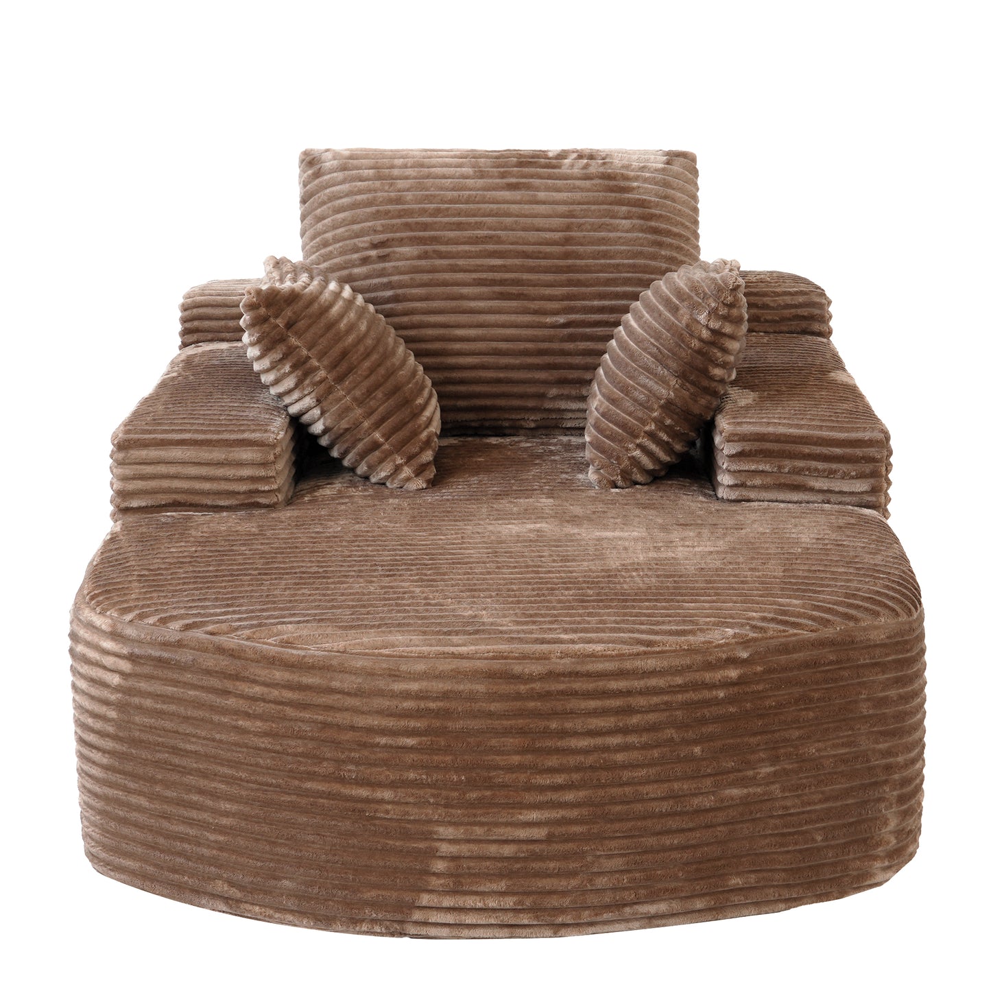 Atunus Modern Oval Corduroy Single Seat Sofa Chair