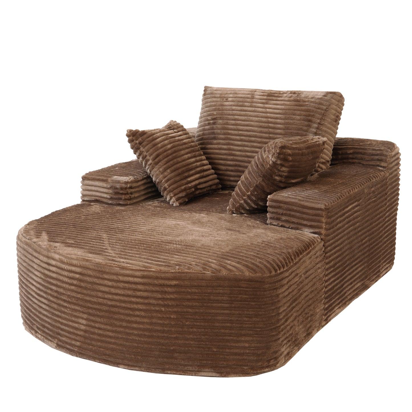 Atunus Modern Oval Corduroy Single Seat Sofa Chair
