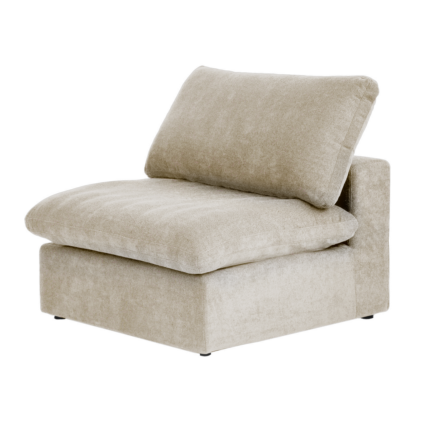 luxurious Corduroy Sectional Sofa Set (Beige) is crafted with a wooden frame and sponge filling, offering durability and comfort. Its modular design and modern style make it versatile for various settings like living rooms, villas, or hotels.
