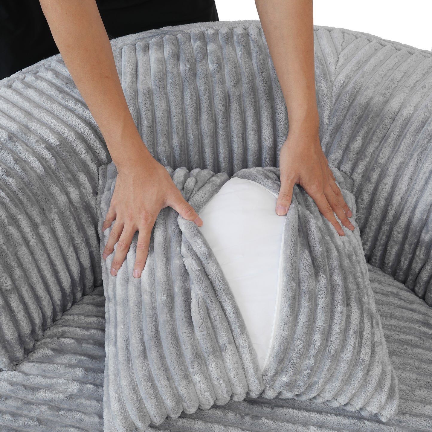 Luxury Corduroy Round Modular Accent Chair & Daybed by Atunus