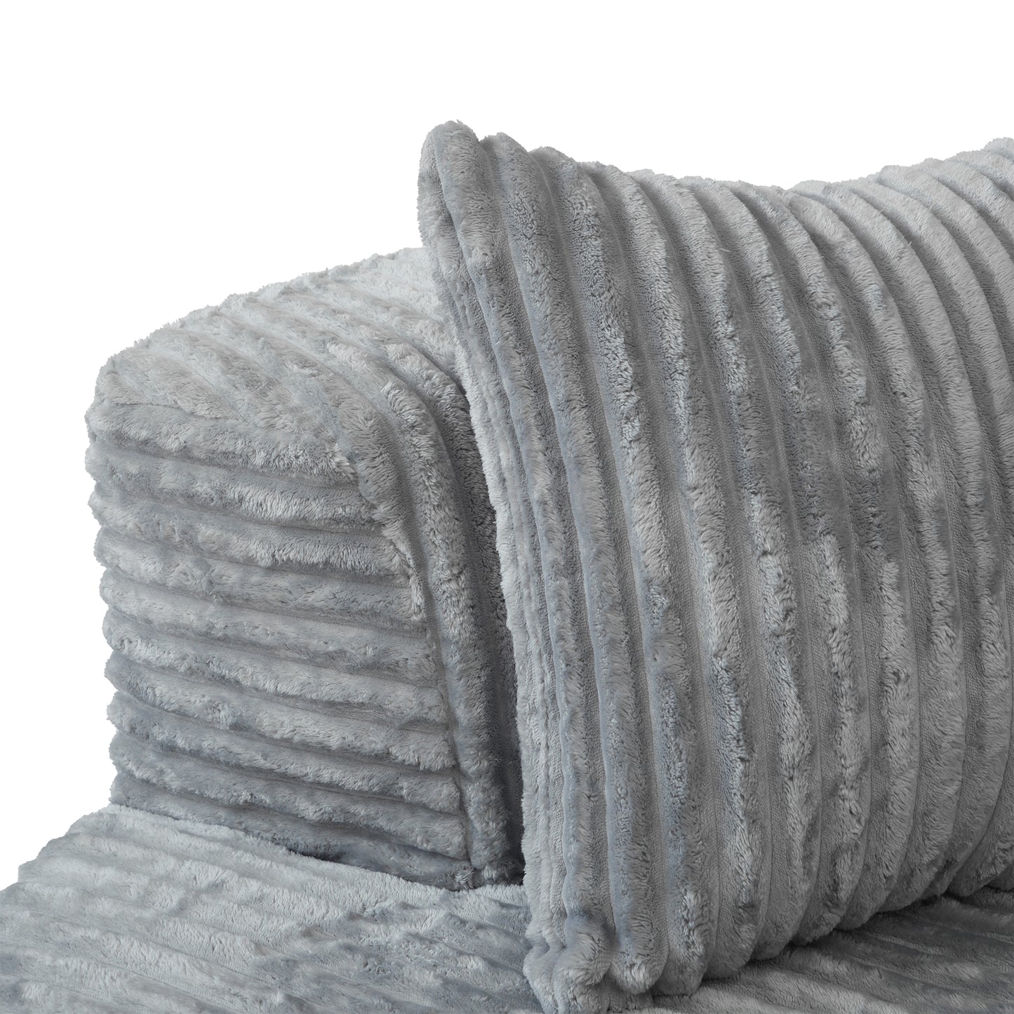 Luxury Corduroy Round Modular Accent Chair & Daybed by Atunus