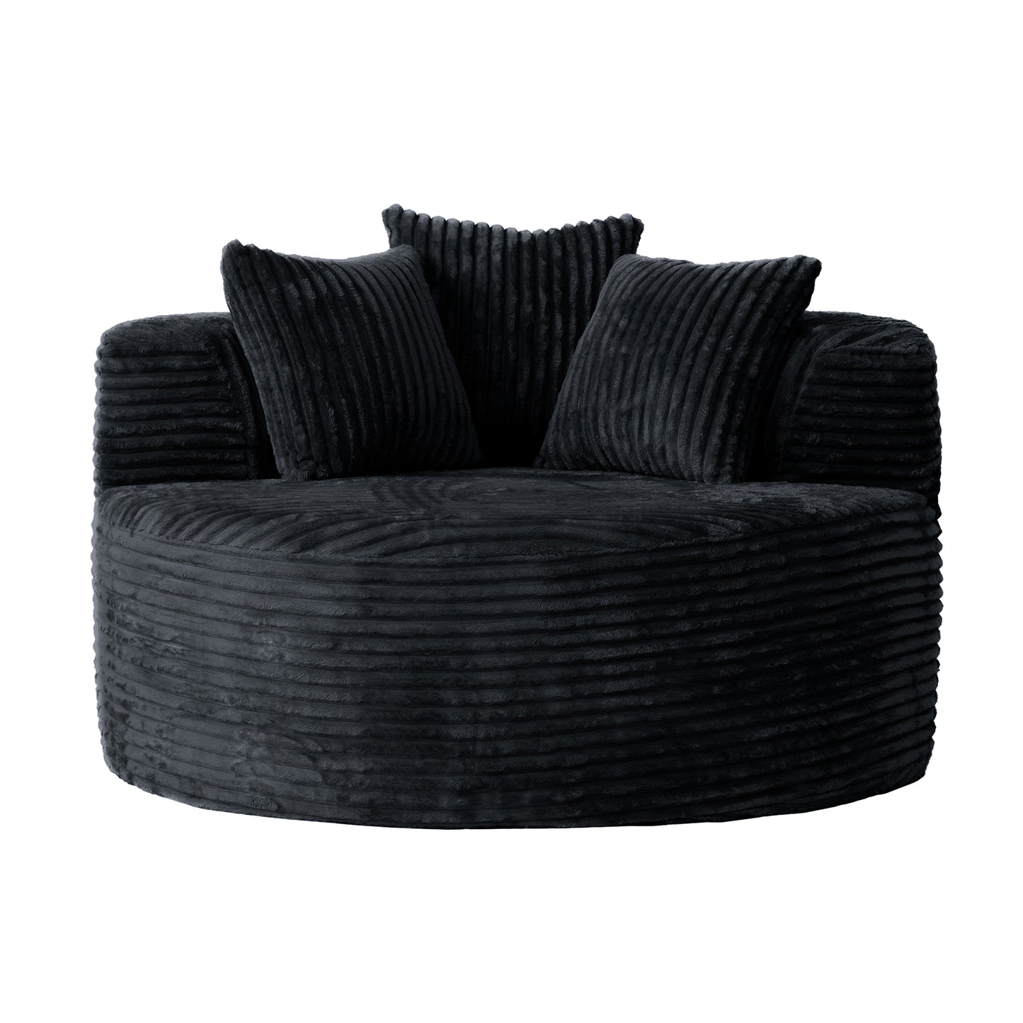 Luxury Corduroy Round Modular Accent Chair & Daybed by Atunus