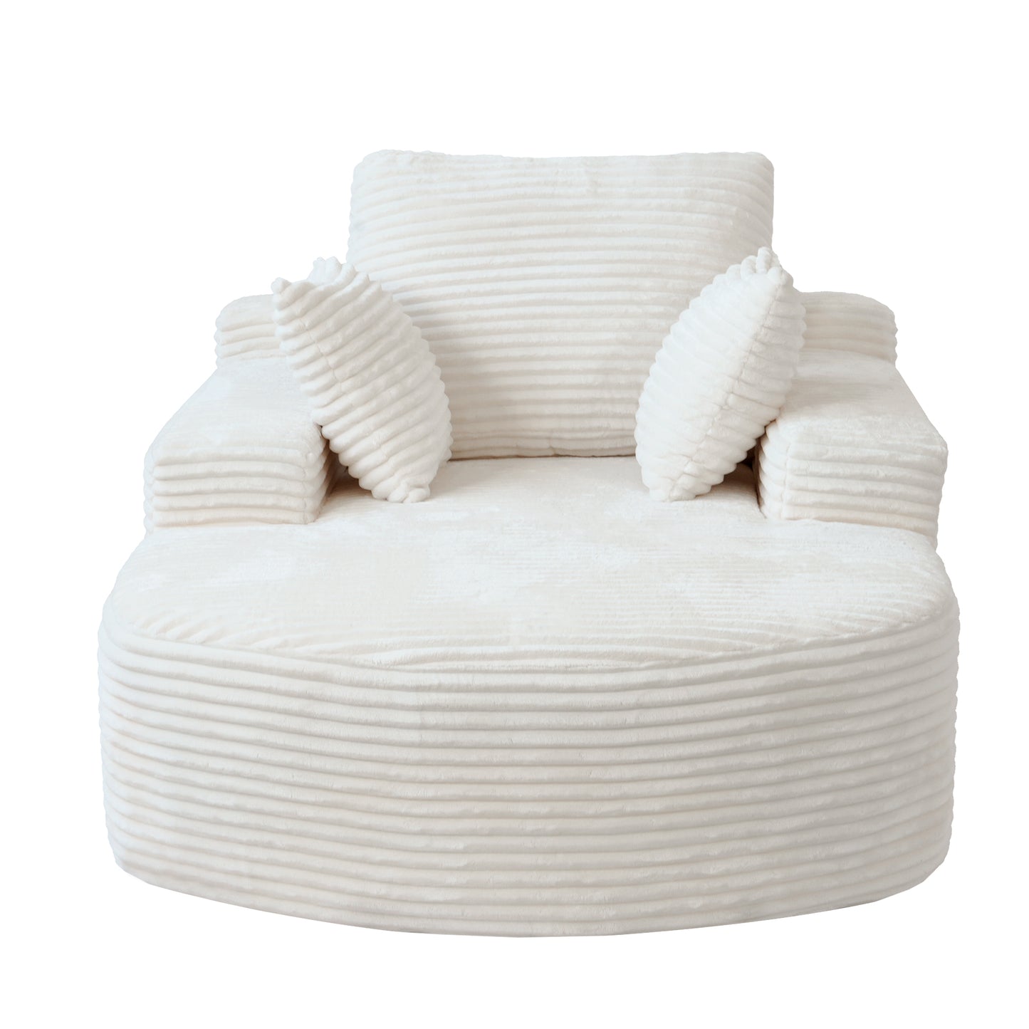 Atunus Modern Oval Corduroy Single Seat Sofa Chair