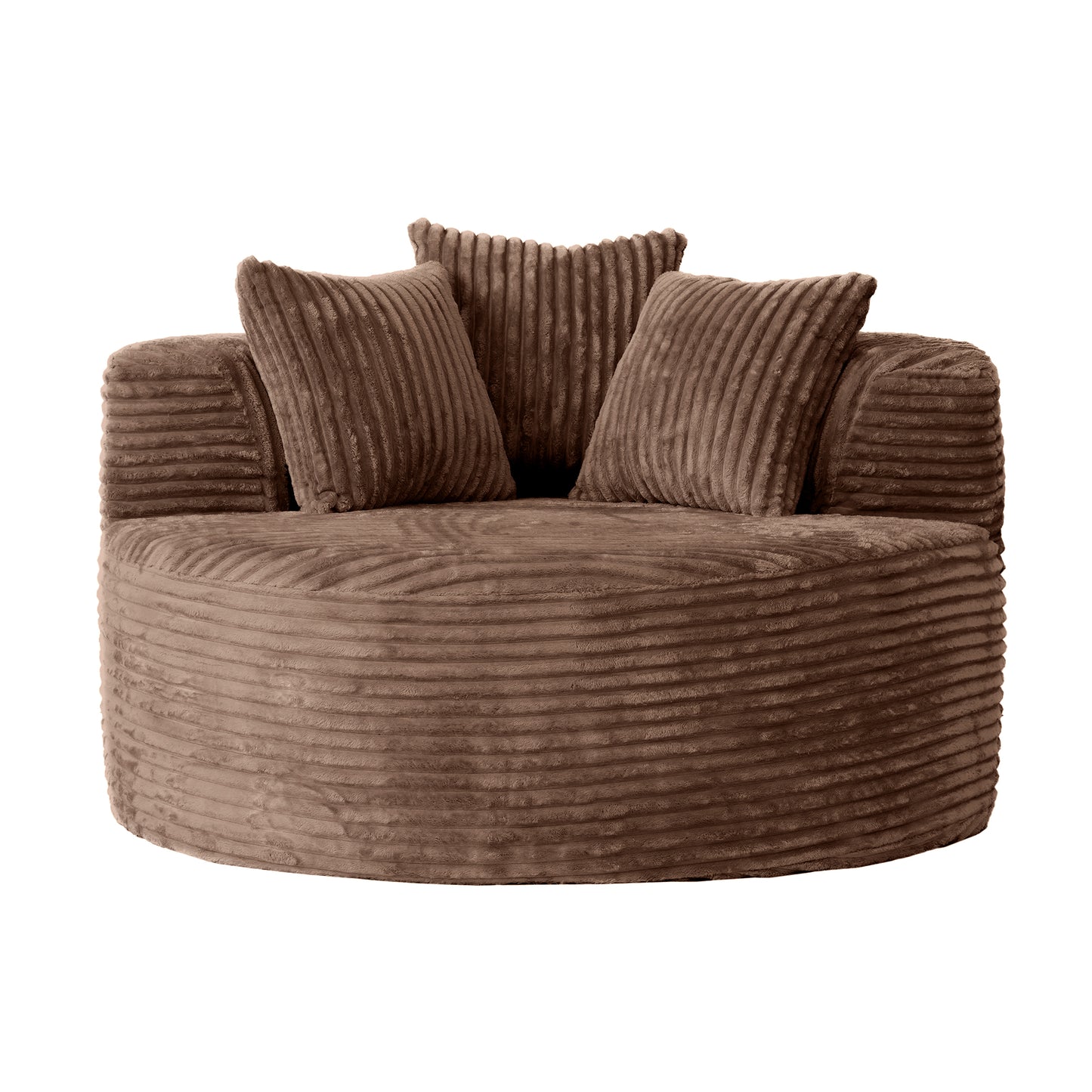 Luxury Corduroy Round Modular Accent Chair & Daybed by Atunus