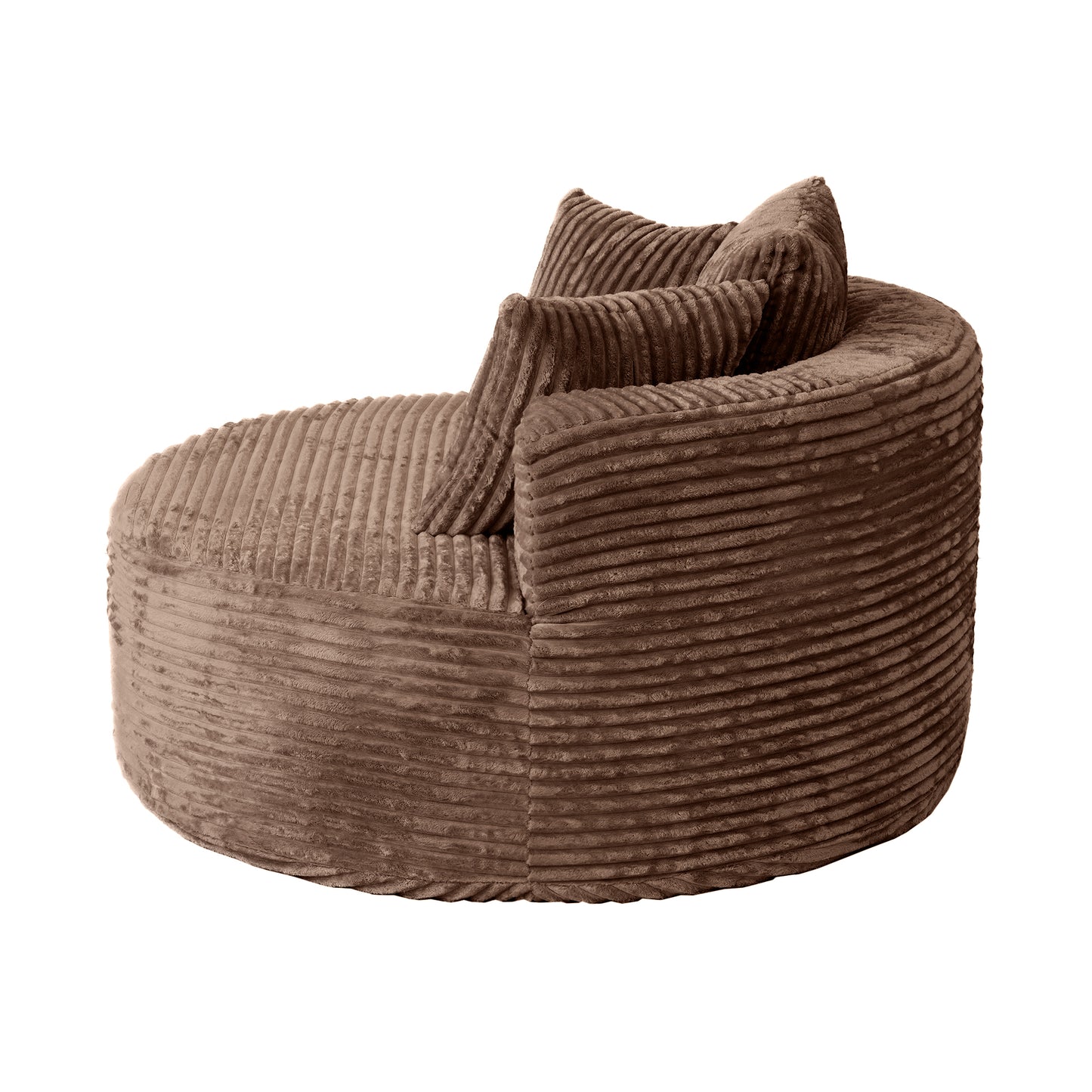 Luxury Corduroy Round Modular Accent Chair & Daybed by Atunus