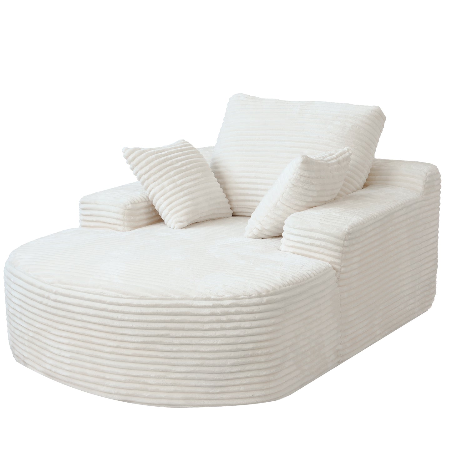 Atunus Modern Oval Corduroy Single Seat Sofa Chair