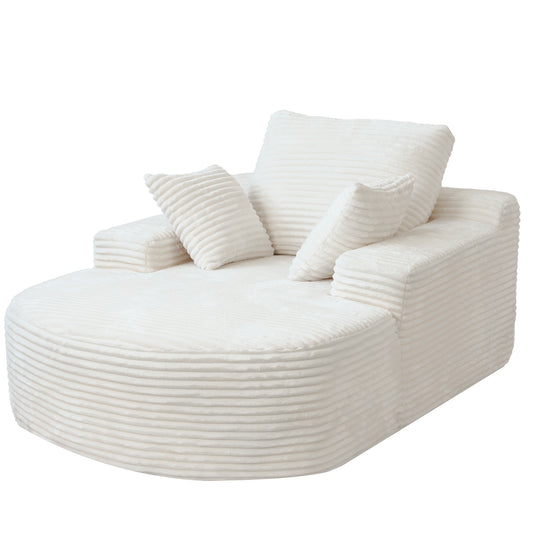 Atunus Modern Oval Corduroy Single Seat Sofa Chair