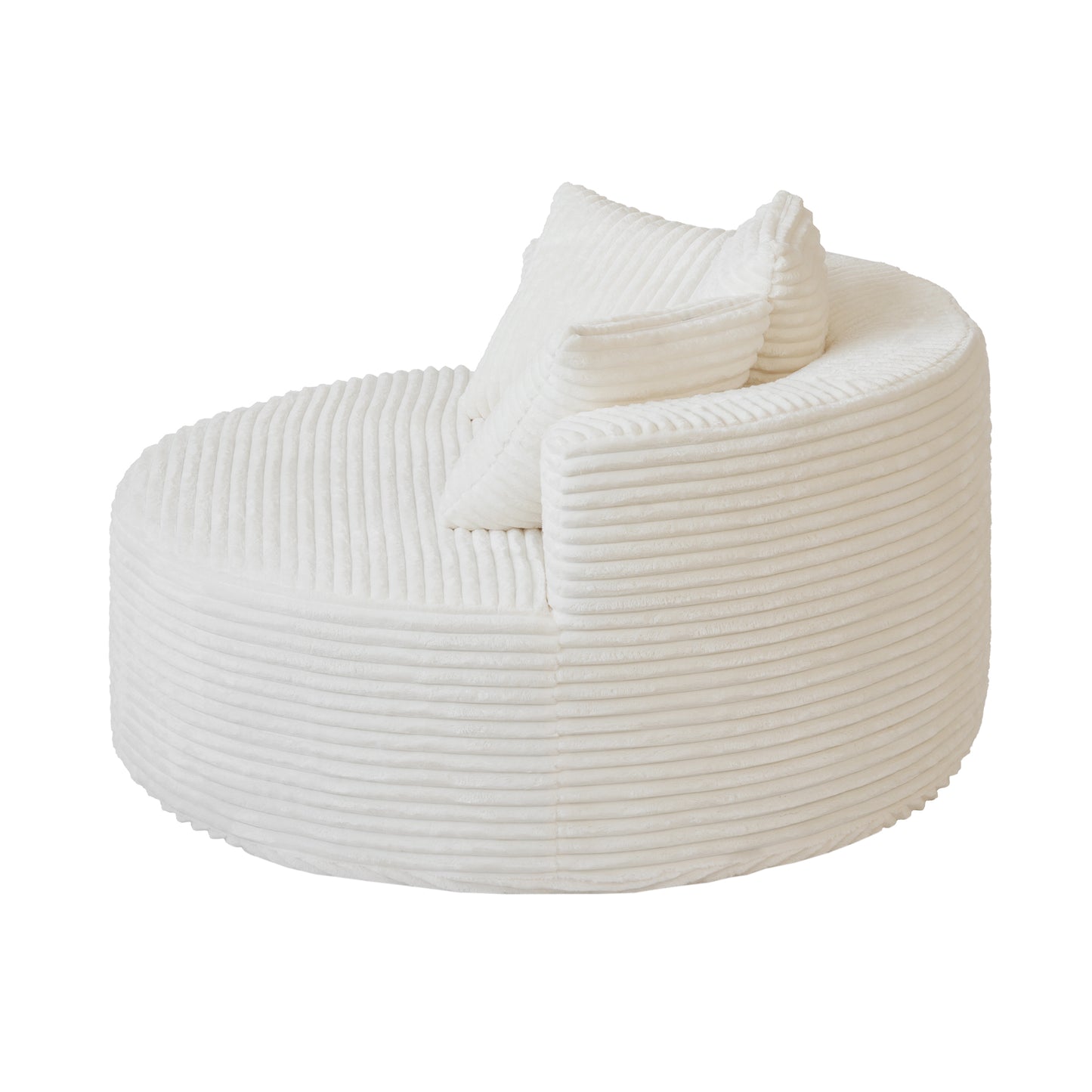 Luxury Corduroy Round Modular Accent Chair & Daybed by Atunus