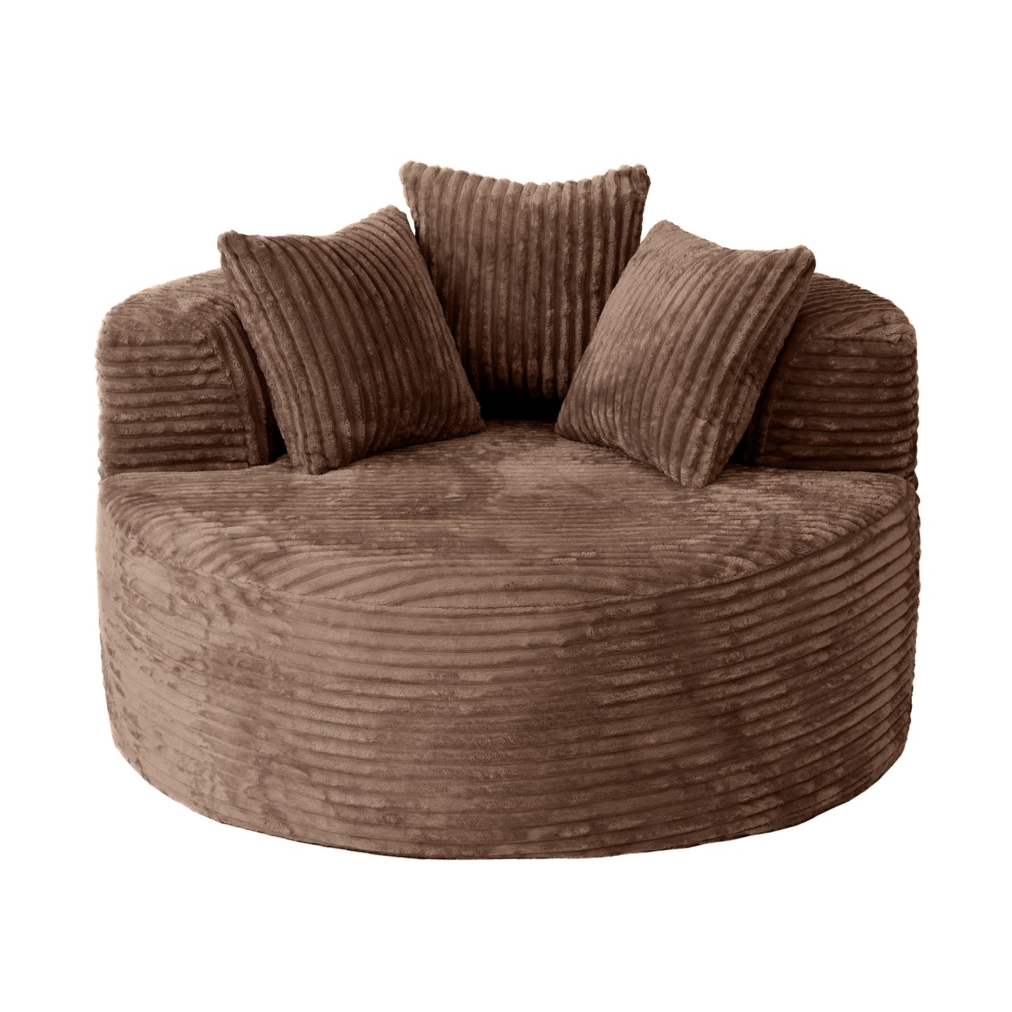 Luxury Corduroy Round Modular Accent Chair & Daybed by Atunus