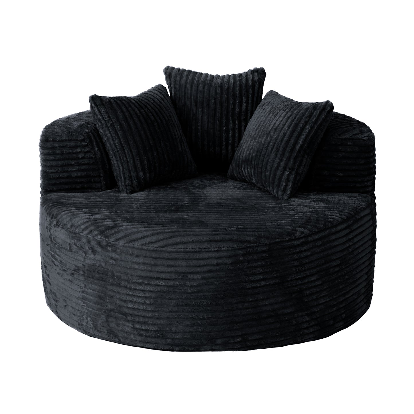 Luxury Corduroy Round Modular Accent Chair & Daybed by Atunus