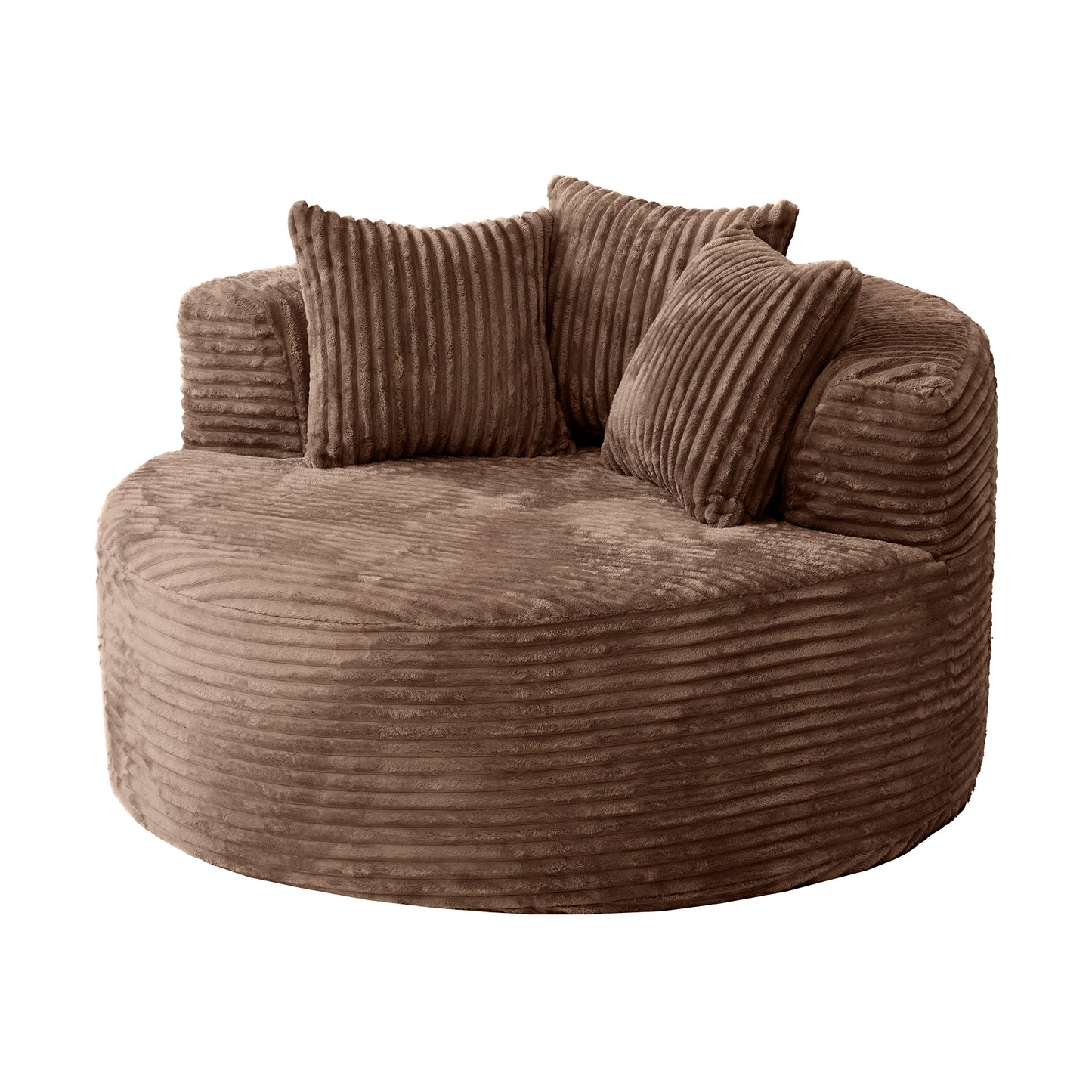 Luxury Corduroy Round Modular Accent Chair & Daybed by Atunus