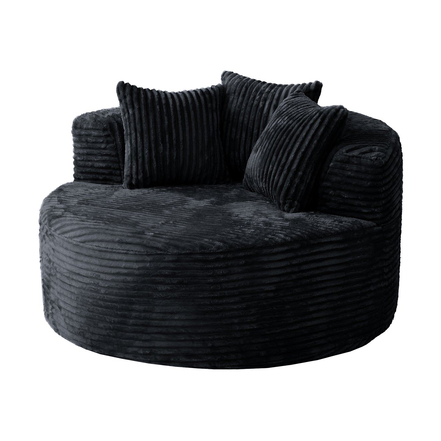 Luxury Corduroy Round Modular Accent Chair & Daybed by Atunus