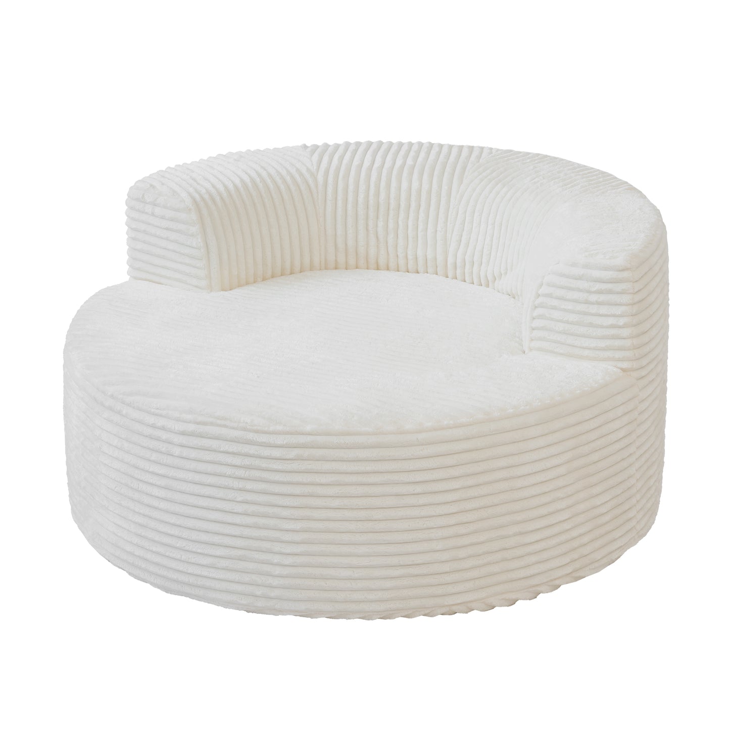 Luxury Corduroy Round Modular Accent Chair & Daybed by Atunus