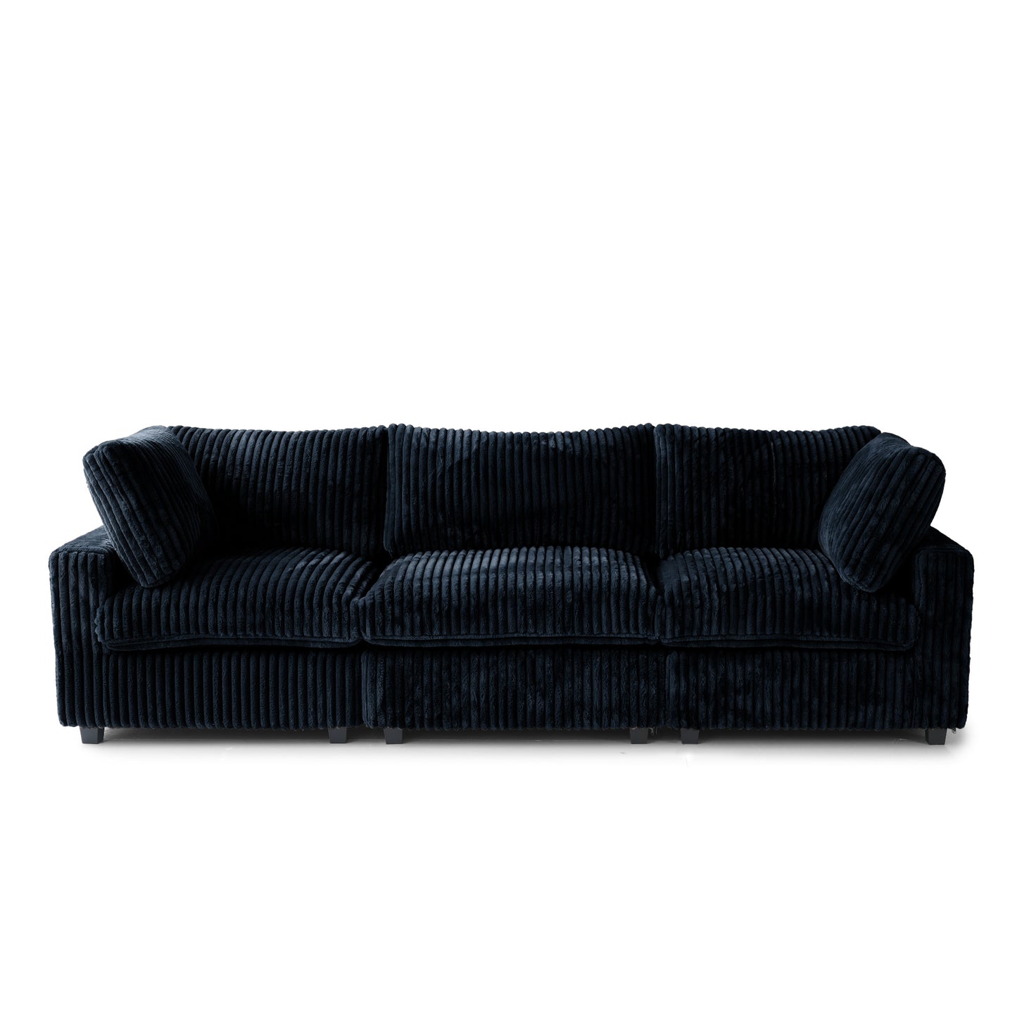 luxurious Corduroy Sectional Sofa Set is crafted with a wooden frame and sponge filling, offering durability and comfort. Its modular design and modern style make it versatile for various settings like living rooms, villas, or hotels. (Copy)