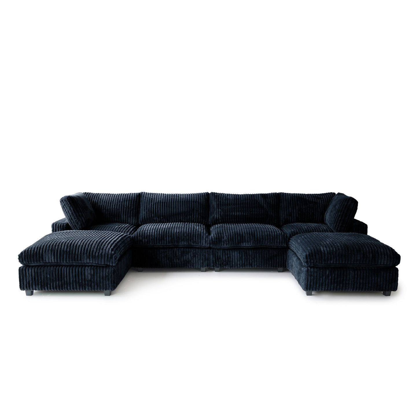 luxurious Corduroy Sectional Sofa Set is crafted with a wooden frame and sponge filling, offering durability and comfort. Its modular design and modern style make it versatile for various settings like living rooms, villas, or hotels. (Copy)