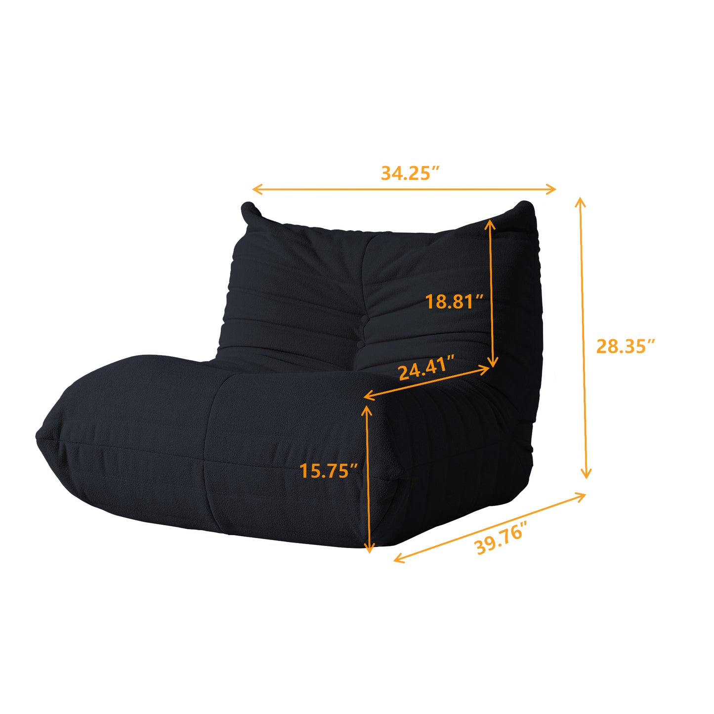 Modular Floor Sofa Set, a contemporary seating solution designed for ultimate comfort and style ..Black