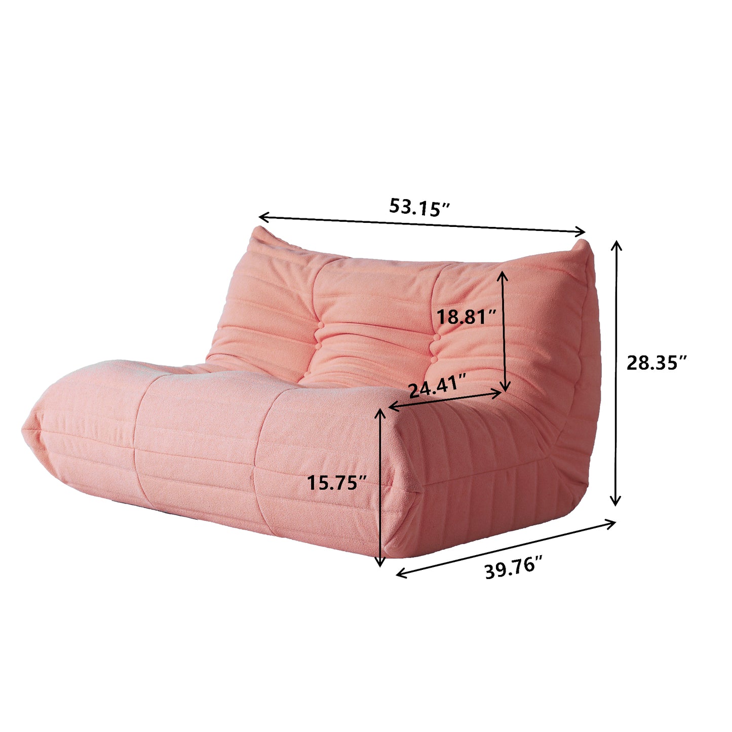 Modular Floor Sofa Set, a contemporary seating solution designed for ultimate comfort and style ..Pink