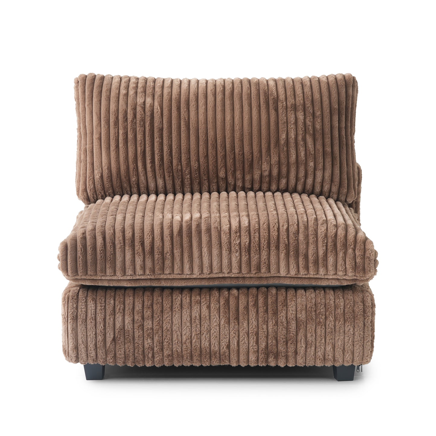 luxurious Corduroy Sectional Sofa Set is crafted with a wooden frame and sponge filling, offering durability and comfort. Its modular design and modern style make it versatile for various settings like living rooms, villas, or hotels.
