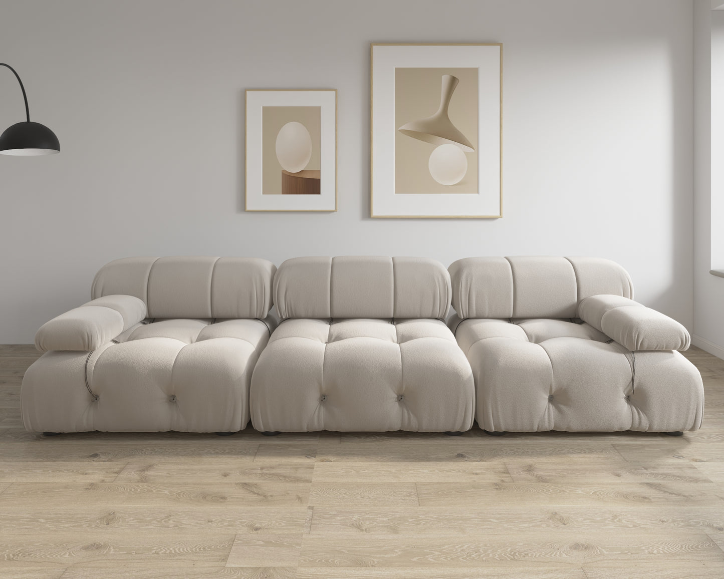 Atunus SF-105 Mario Bellini L-Shaped Velvet Modular Sectional Sofa