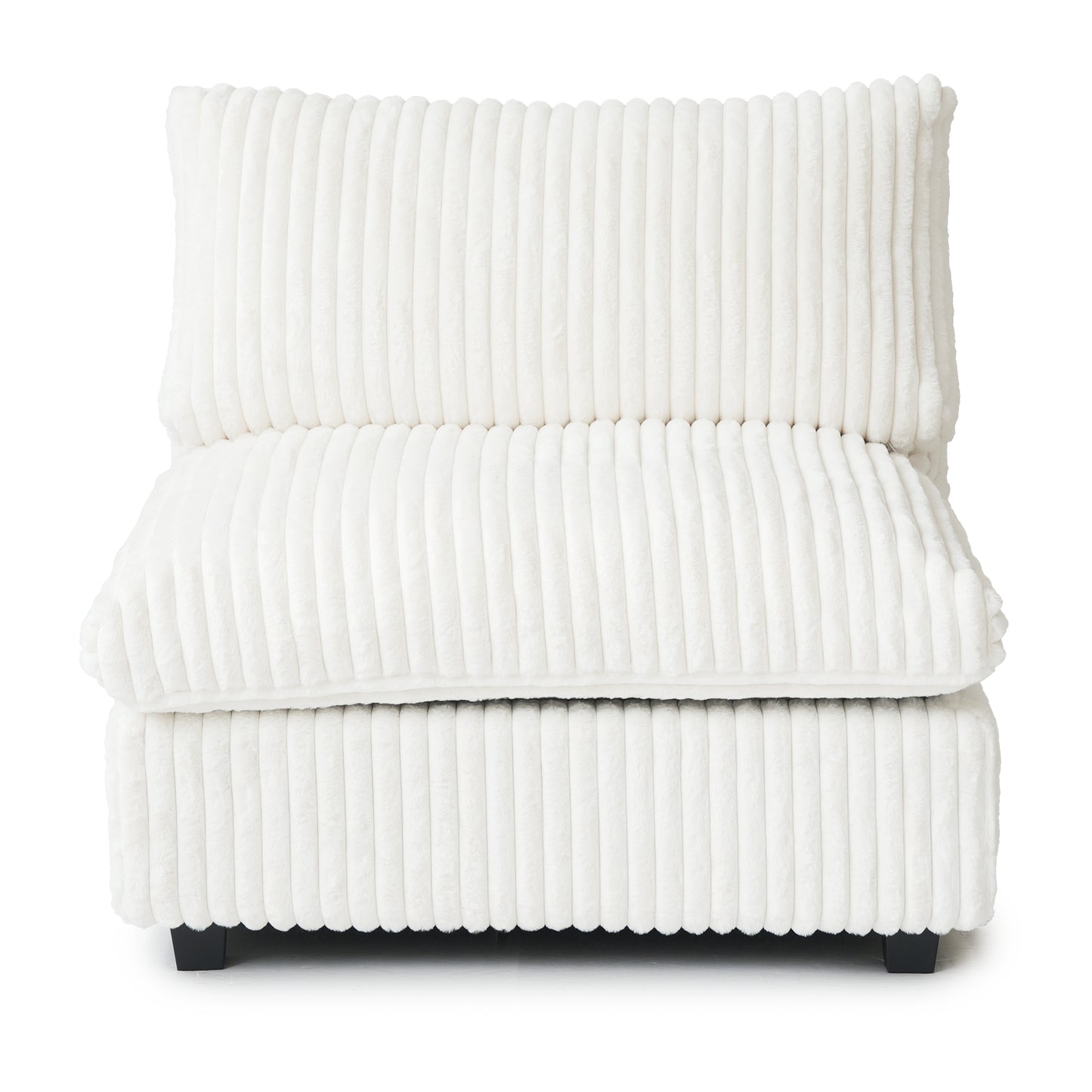 luxurious Corduroy Sectional Sofa Set is crafted with a wooden frame and sponge filling, offering durability and comfort. Its modular design and modern style make it versatile for various settings like living rooms, villas, or hotels.