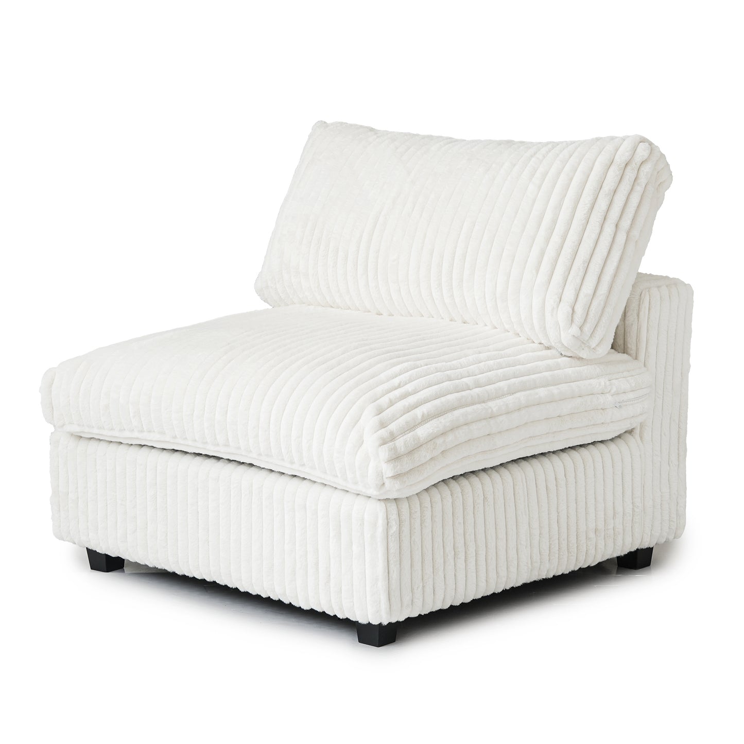 luxurious Corduroy Sectional Sofa Set is crafted with a wooden frame and sponge filling, offering durability and comfort. Its modular design and modern style make it versatile for various settings like living rooms, villas, or hotels.